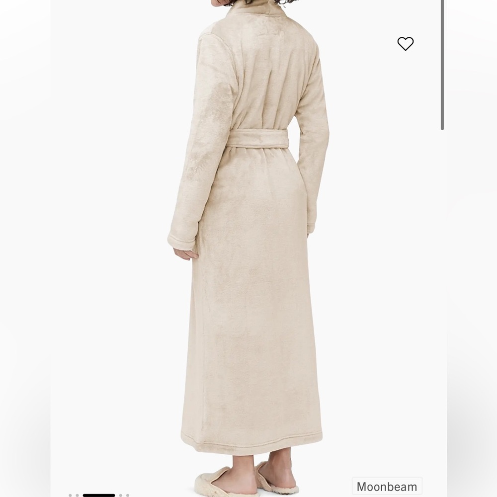 UGG Marlow Double Fleece Long Sleeve Cozy Robe Pockets Moonbeam Small EUC Warm - Picture 2 of 11